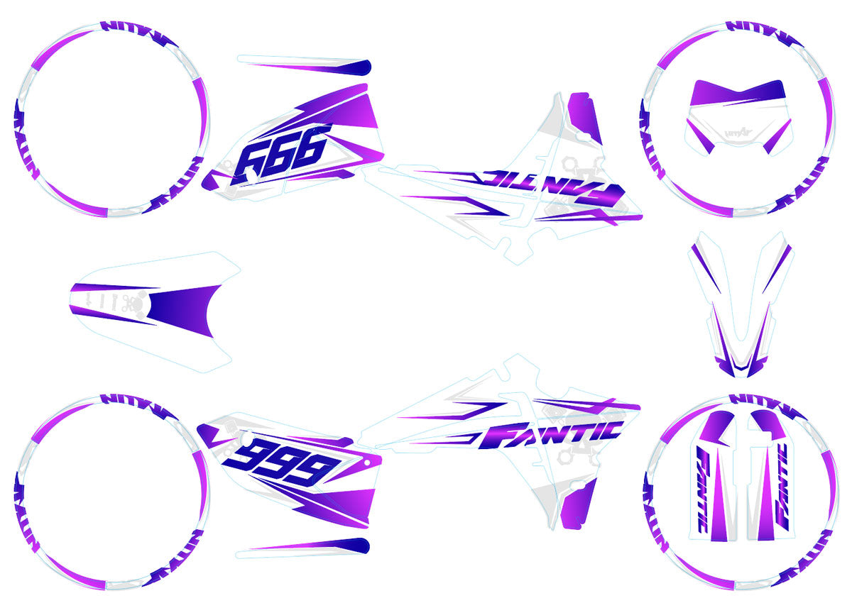 Kit déco Fantic 50cc 2023-2025 Cold | autocollants moto | personnalisation 50cc | armysctv