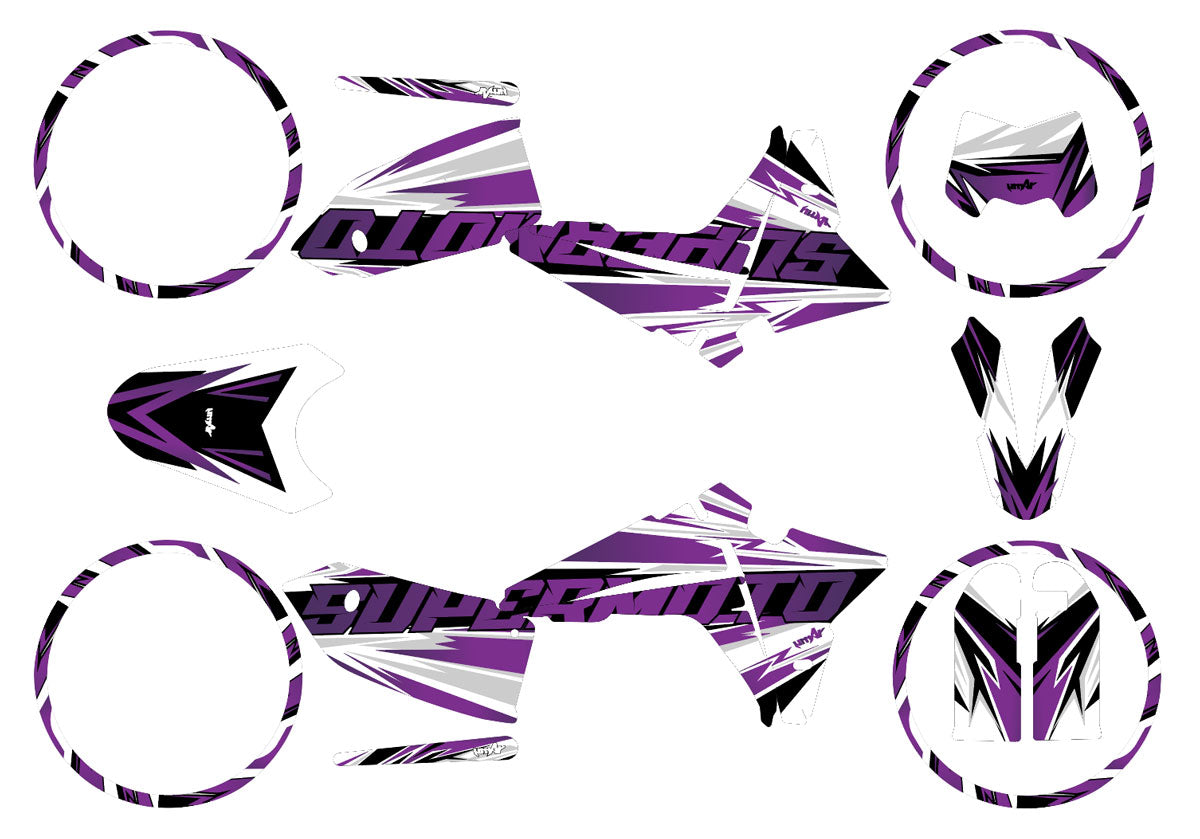 Kit déco Fantic 50cc 2023-2025 Courtesy | autocollants moto | personnalisation 50cc | armysctv