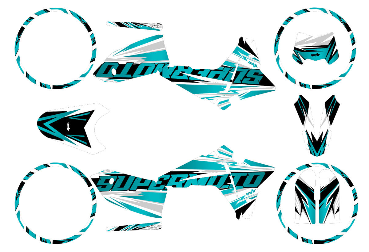 Kit déco Fantic 50cc 2023-2025 Courtesy | autocollants moto | personnalisation 50cc | armysctv