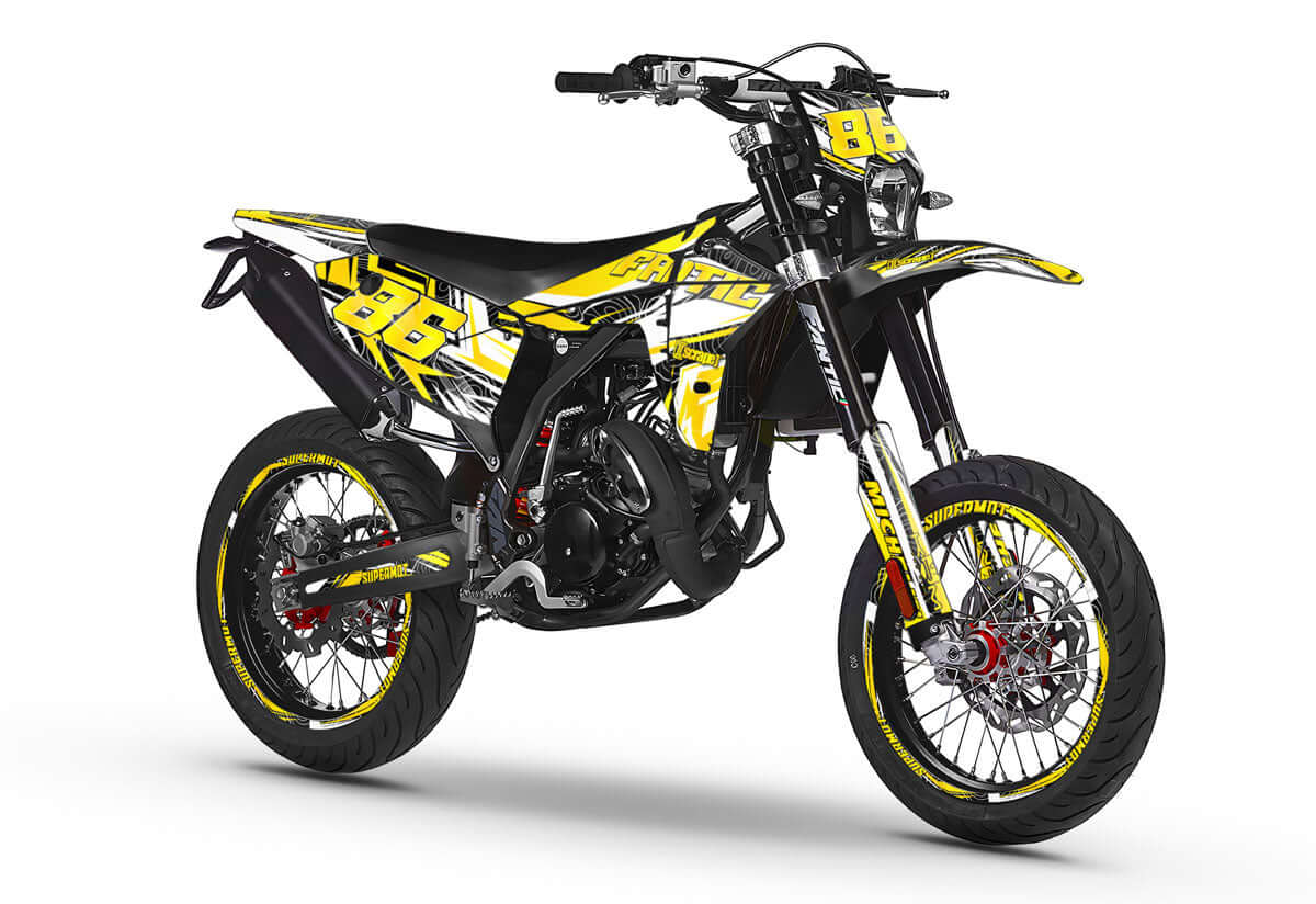 Kit déco Fantic 50cc 2023-2025 Dorado | autocollants moto | personnalisation 50cc | armysctv