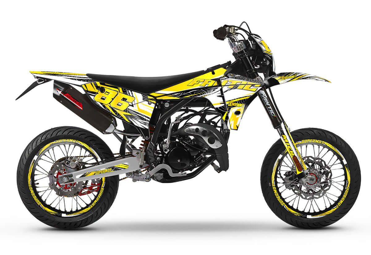 Kit déco Fantic 50cc 2023-2025 Dorado | autocollants moto | personnalisation 50cc | armysctv