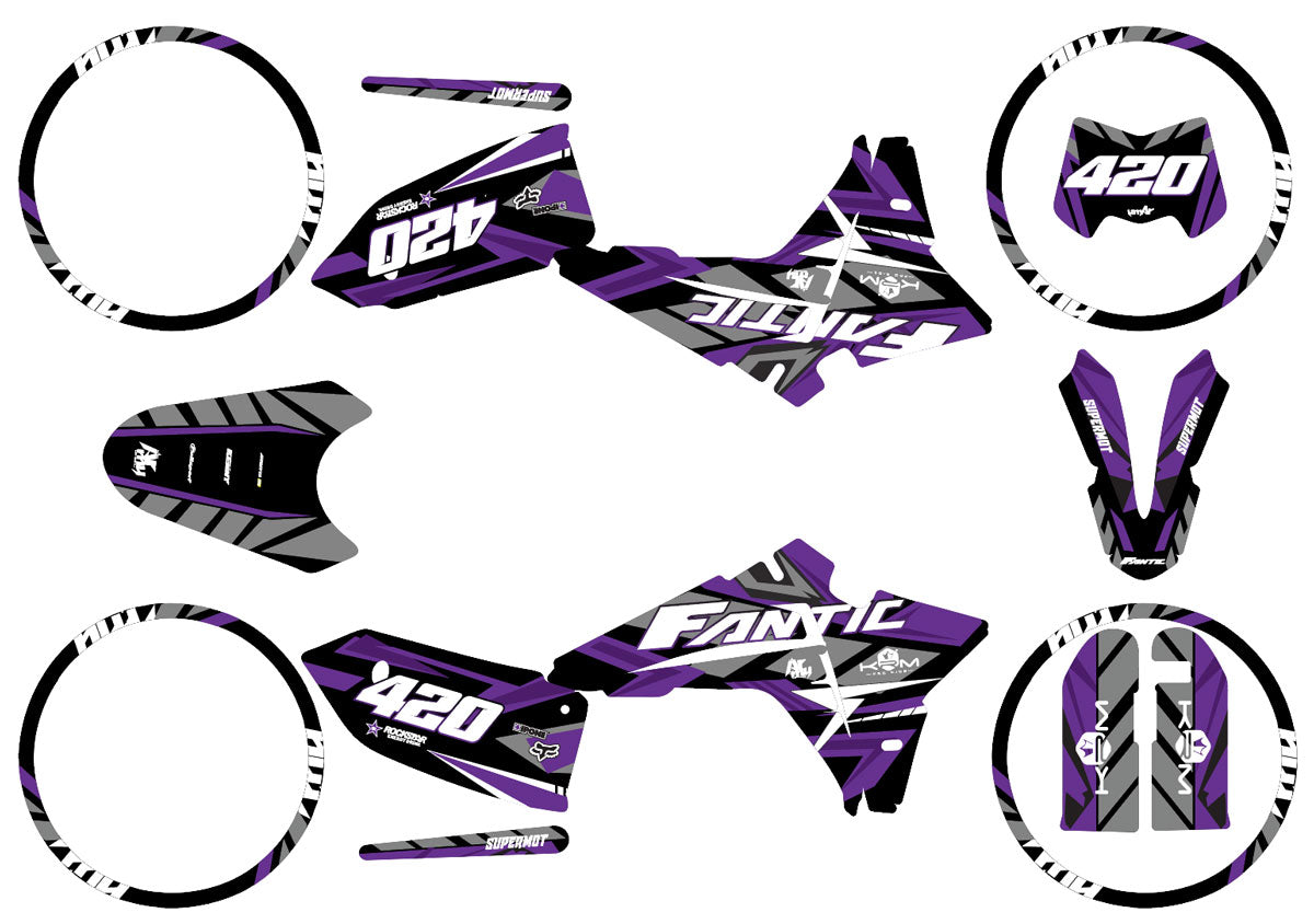 Kit déco Fantic 50cc 2023-2025 Frost | autocollants moto | personnalisation 50cc | armysctv