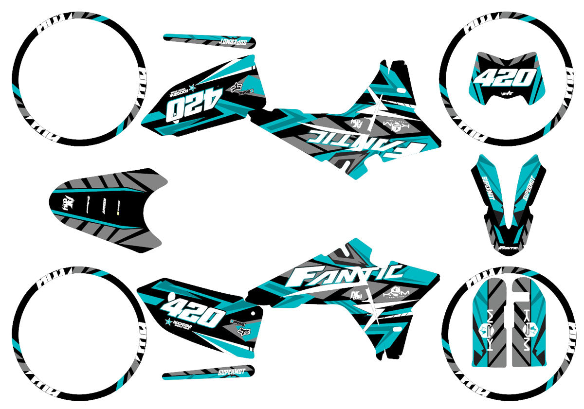 Kit déco Fantic 50cc 2023-2025 Frost | autocollants moto | personnalisation 50cc | armysctv