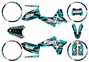 Deko-sett Fantic 50cc 2023-2025 Frost | motorsykkelklistremerker | tilpasning 50cc | armysctv