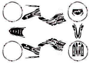 Kit pegatinas Fantic 50cc 2023-2025 Glitch | pegatinas para moto | personalización 50cc | armysctv