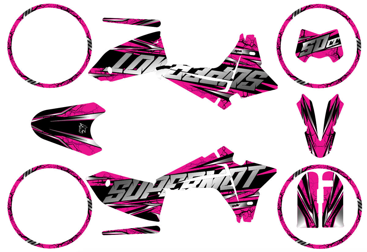 Kit déco Fantic 50cc 2023-2025 Illuzion | autocollants moto | personnalisation 50cc | armysctv