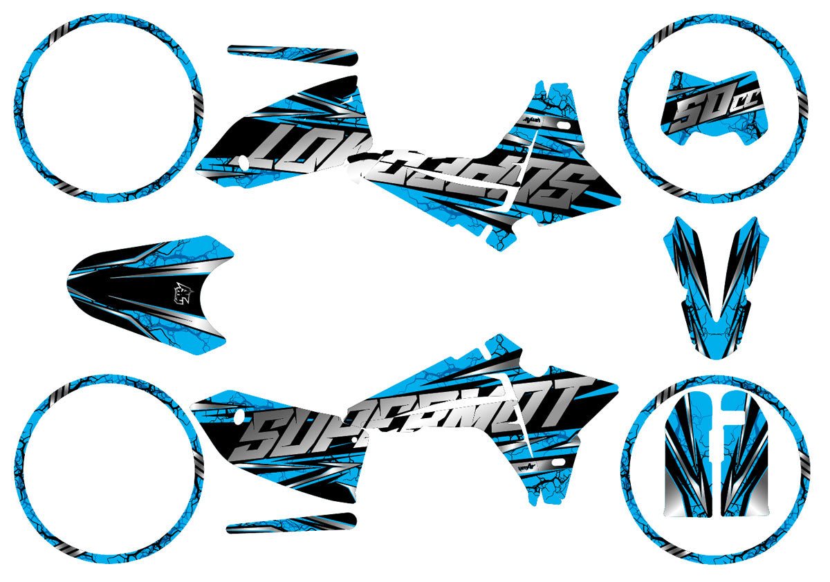 Kit déco Fantic 50cc 2023-2025 Illuzion | autocollants moto | personnalisation 50cc | armysctv