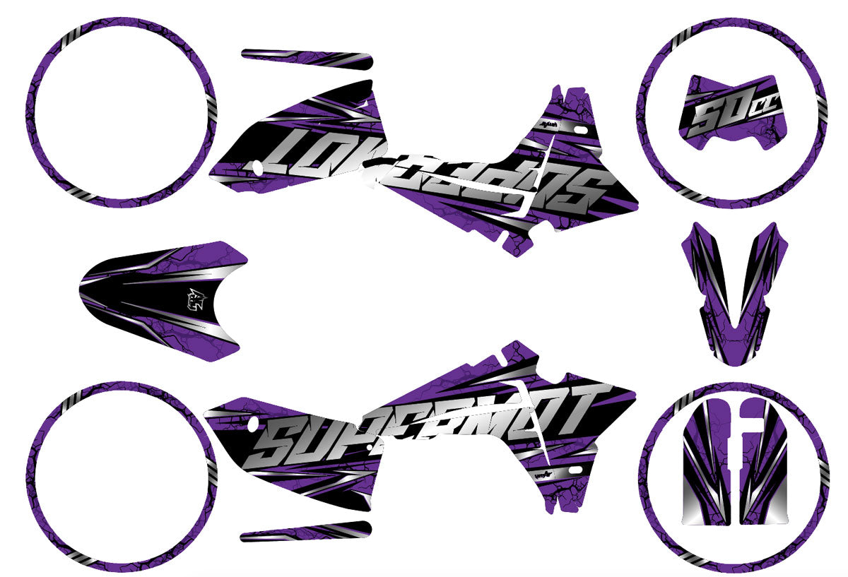 Kit déco Fantic 50cc 2023-2025 Illuzion | autocollants moto | personnalisation 50cc | armysctv