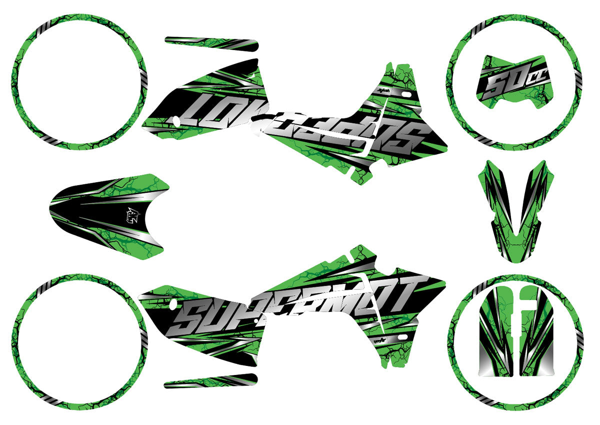 Kit déco Fantic 50cc 2023-2025 Illuzion | autocollants moto | personnalisation 50cc | armysctv