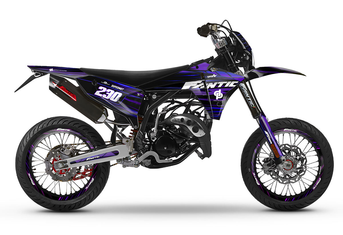 Kit déco Fantic 50cc 2023-2025 D'or et de platine | autocollants moto | personnalisation 50cc | armysctv