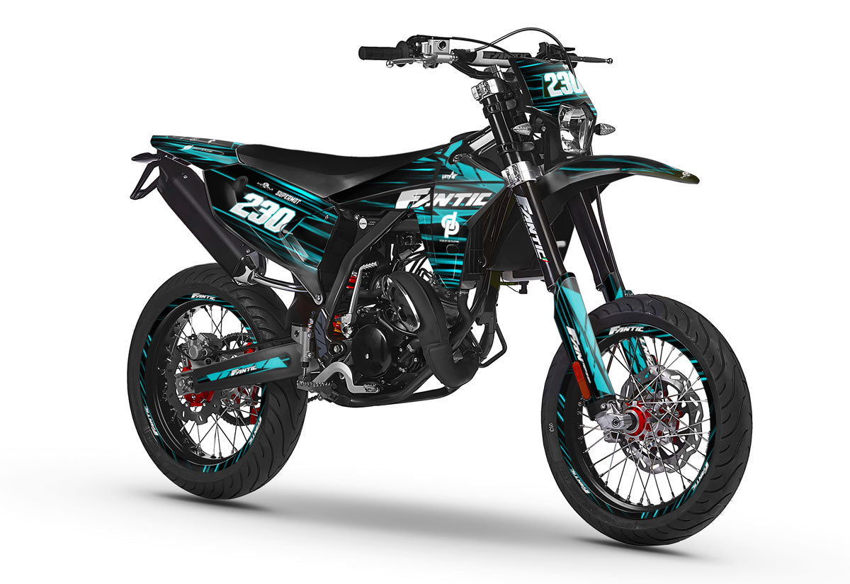 Kit déco Fantic 50cc 2023-2025 D'or et de platine | autocollants moto | personnalisation 50cc | armysctv