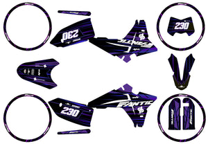 Dekor kit Fantic 50cc 2023-2025 Gold und Platin | Motorradaufkleber | 50cc Personalisierung | armysctv