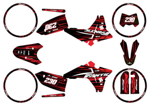 Dekor kit Fantic 50cc 2023-2025 Gold und Platin | Motorradaufkleber | 50cc Personalisierung | armysctv