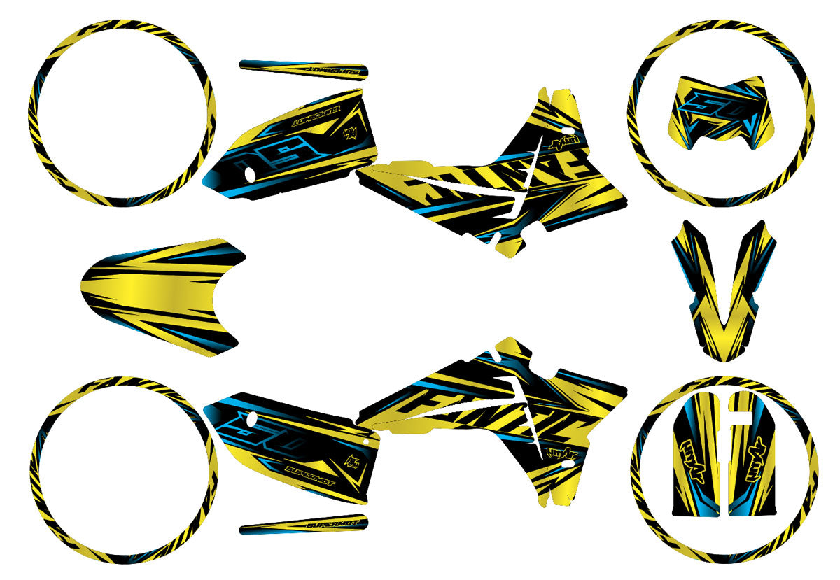 Kit déco Fantic 50cc 2023-2025 Metalstyle | autocollants moto | personnalisation 50cc | armysctv