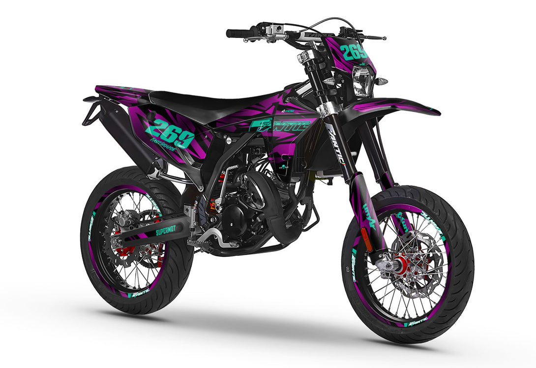 Kit déco 50cc Fantic XM Motard 2023-2025 Purple Rain