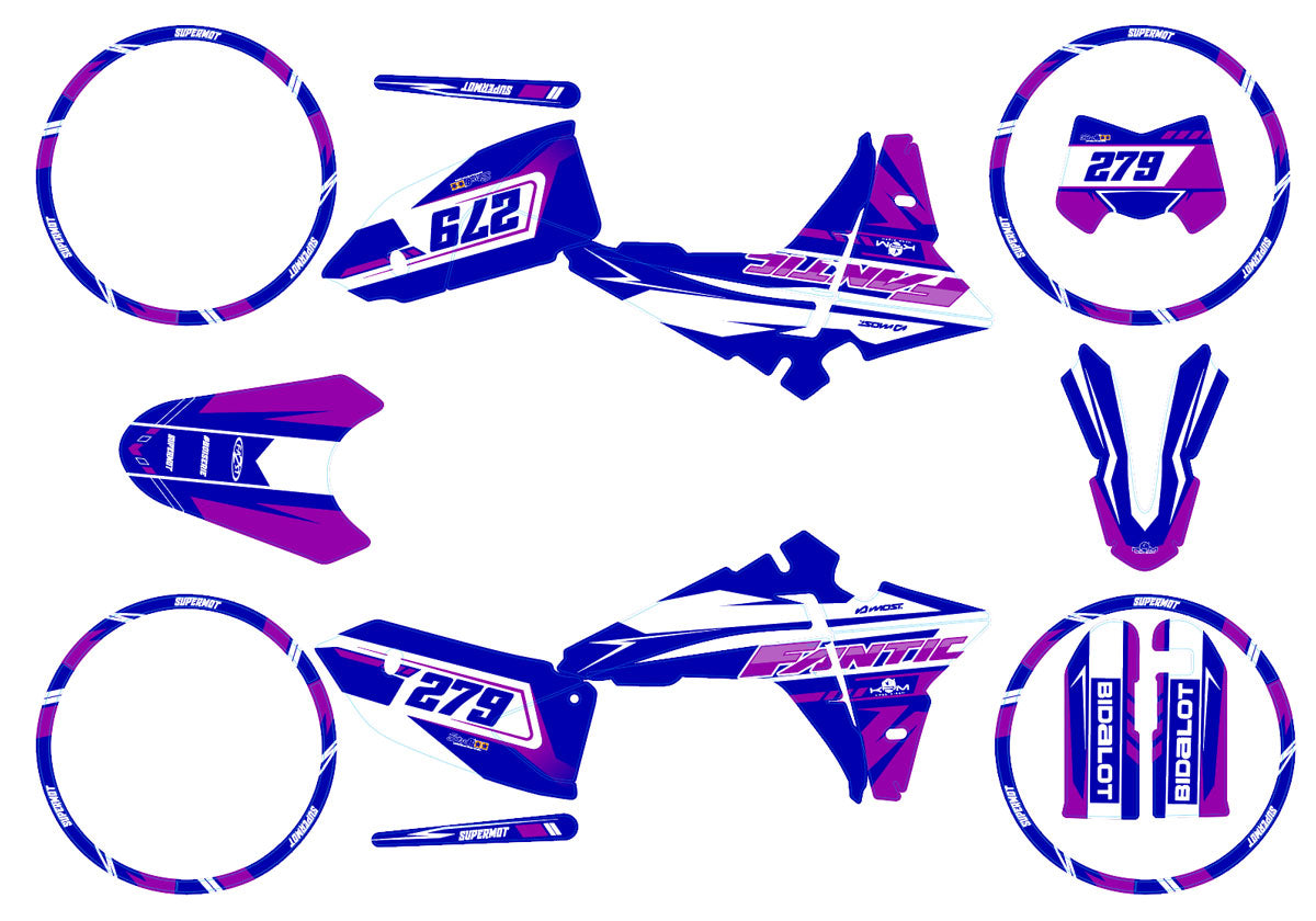 Kit déco Fantic 50cc 2023-2025 Skynine | autocollants moto | personnalisation 50cc | armysctv