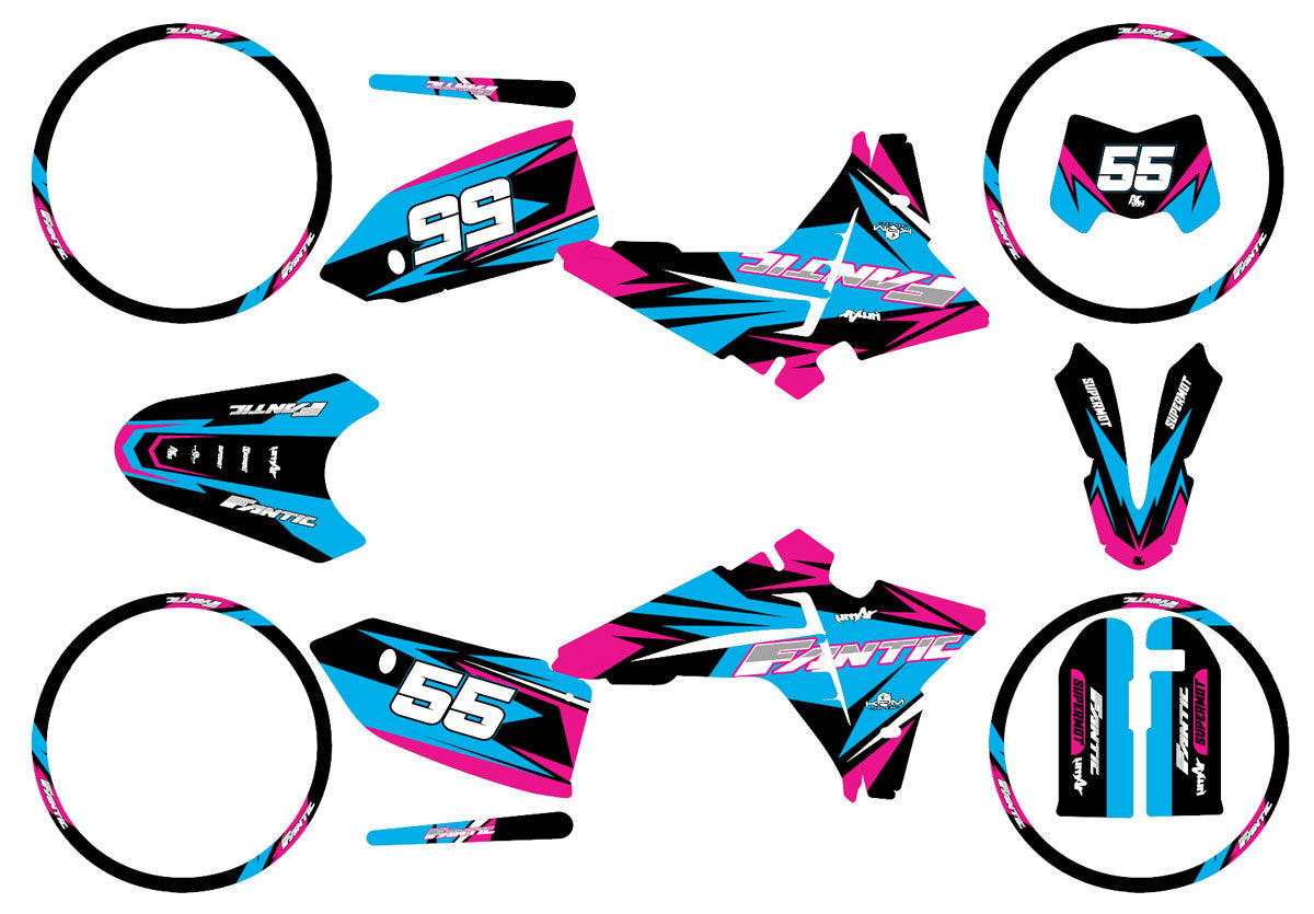 Kit déco Fantic 50cc 2023-2025 Stream | autocollants moto | personnalisation 50cc | armysctv