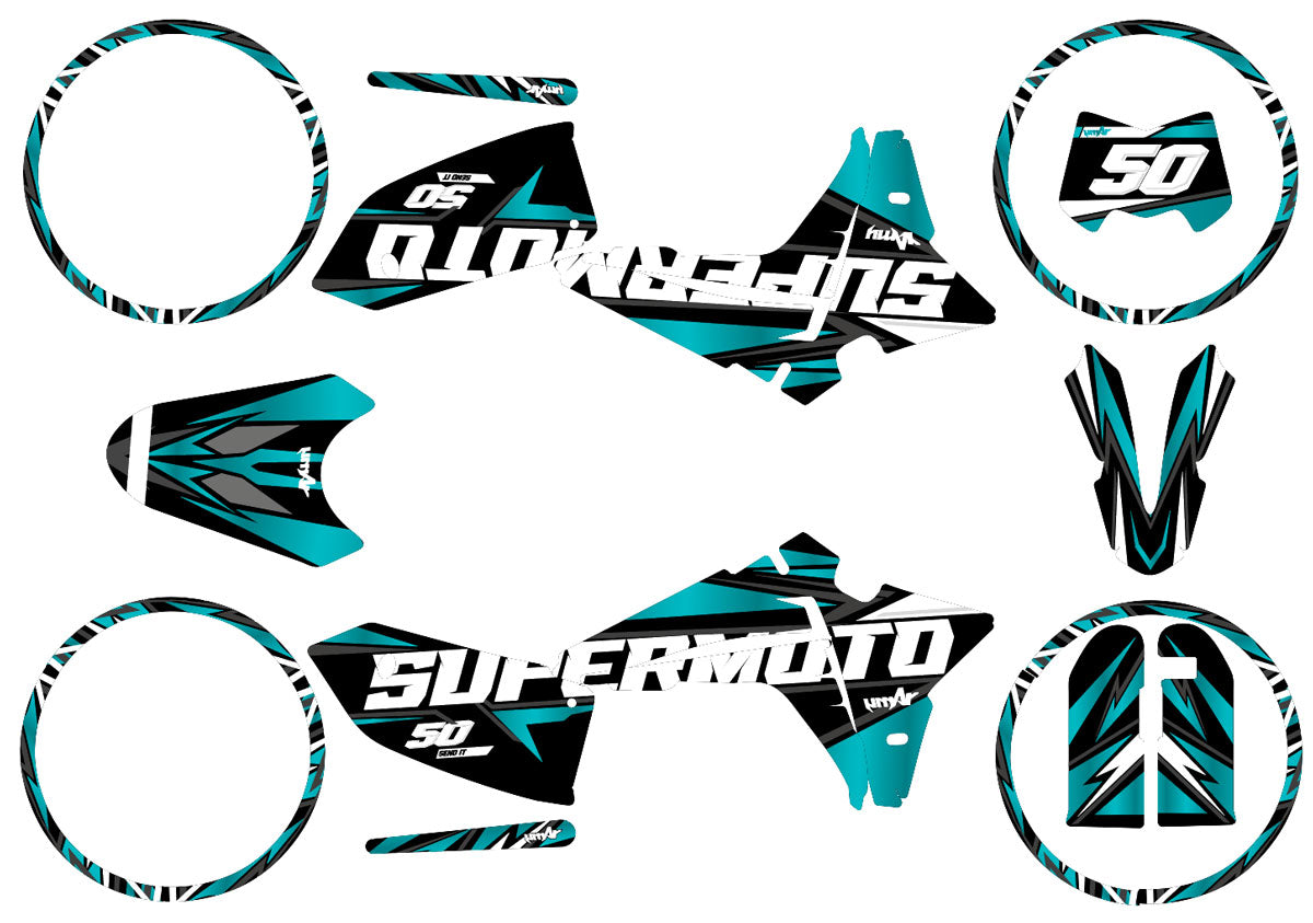 Kit déco Fantic 50cc 2023-2025 Vision | autocollants moto | personnalisation 50cc | armysctv