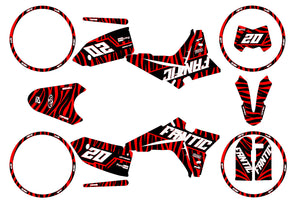 Kit déco Fantic 50cc 2023-2025 Zebra style | autocollants moto | personnalisation 50cc | armysctv