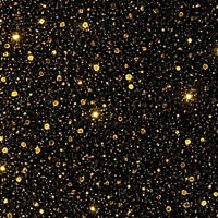 finition gold, paillettes dorées