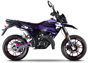 Kit pegatinas Generic Trigger SM 50cc 2006-2018 Oro y platino | pegatinas para moto | personalización 50cc | armysctv