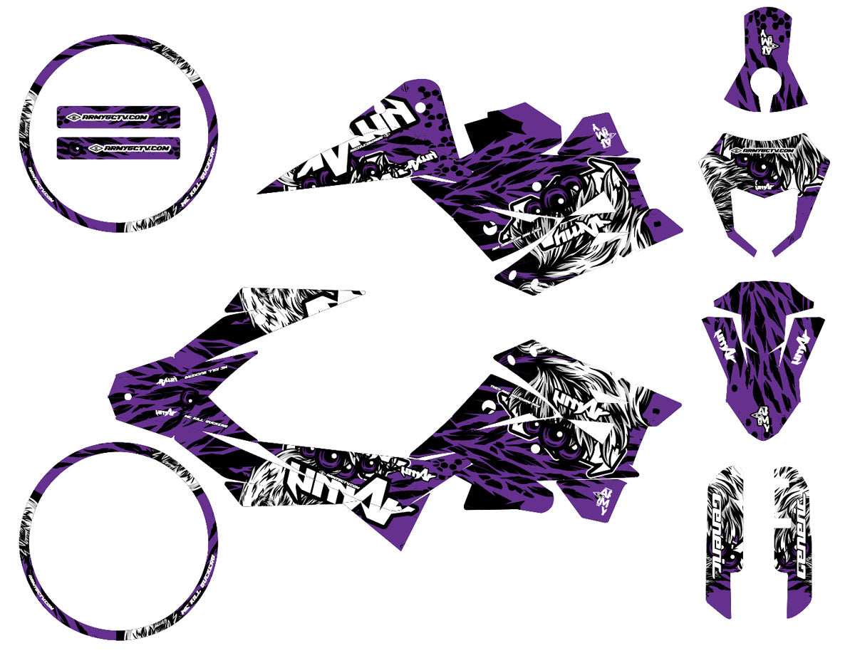 Kit déco Generic Trigger SM 50cc 2006-2018 Eyes | autocollants moto | personnalisation 50cc | armysctv
