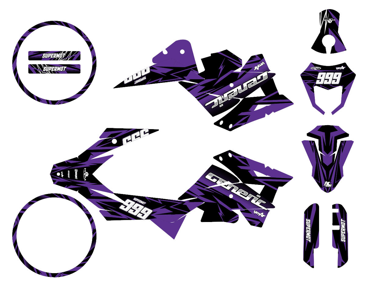 Kit déco Generic Trigger SM 50cc 2006-2018 Huitième | autocollants moto | personnalisation 50cc | armysctv