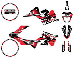 Dekor kit Generic Trigger SM 50cc 2006-2018 Skynine | Motorradaufkleber | Personalisierung 50cc | armysctv