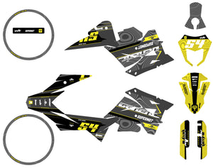 Deko-sett Generic Trigger SM 50cc 2006-2018 Utstyr | motorsykkelklistremerker | tilpasning 50cc | armysctv