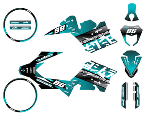 Kit pegatinas Generic Trigger SM 50cc 2006-2018 Yoshi | pegatinas para moto | personalización 50cc | armysctv