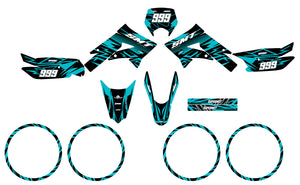 Deko-sett 50cc Gilera SMT 2011-2017 Åttende - moderne grafisk design og klistremerker for motorsykkeltilpasning.