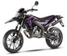 Deko-sett 50cc Gilera SMT 2018-2025 Alpha på en motorsykkel med moderne og slagkraftig design.