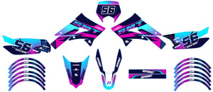 Kit déco 50cc Gilera SMT 2011-2017 Crazy Pink | autocollants moto | personnalisation 50cc | armysctv