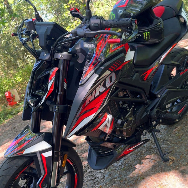 Kit déco rieju nkd installé sur moto