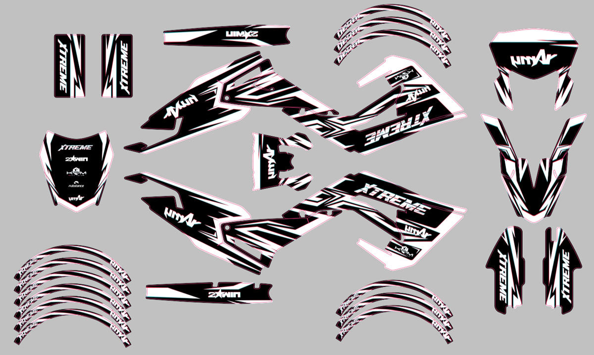 Kit déco 50cc Derbi Senda x-treme 2018-2025 Glitch
