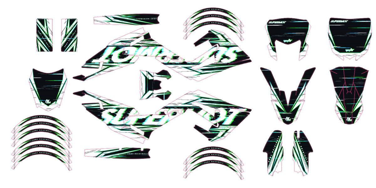 Kit déco 50cc Derbi Senda x-treme 2018-2025 Mr Anderson