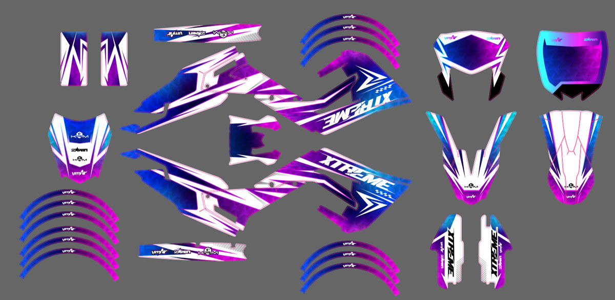 Kit déco 50cc Derbi Senda x-treme 2018-2025 R-Force