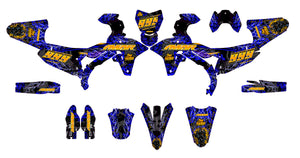 Kit Déco Motocross Granted Blue – Compatible Tous Modèles, Design Premium avec motifs modernes et percutants.
