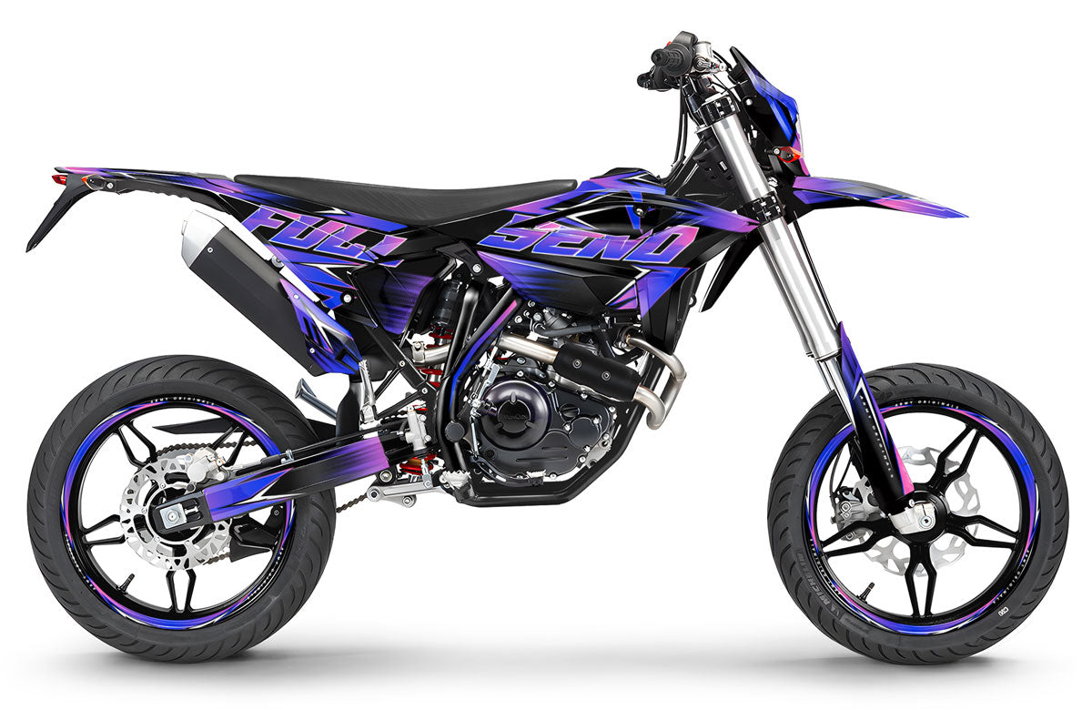 kit déco avec dégradés de couleurs rose et violet sur Beta RR 125 LC