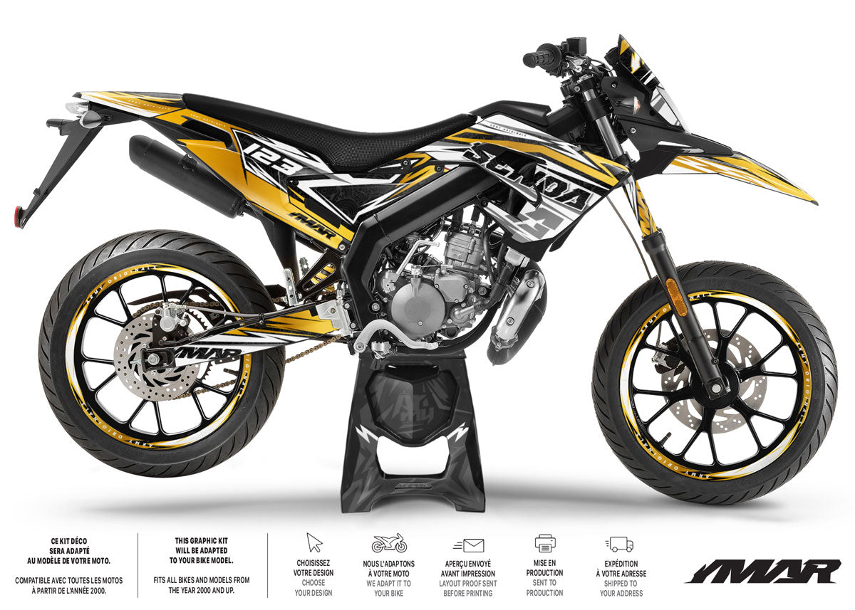 50cc Graphics kit Derbi Senda xtreme 2018-2025 Netlines