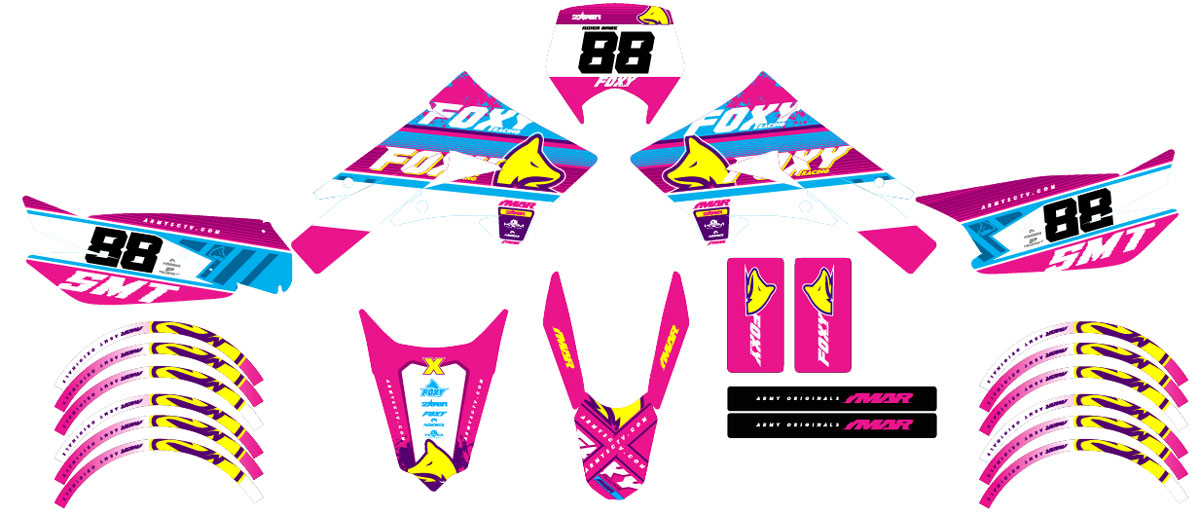 Kit déco 50cc Gilera SMT 2011-2017 Pink Fox