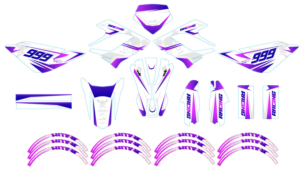 Kit déco 50cc Derbi DRD Racing Cold