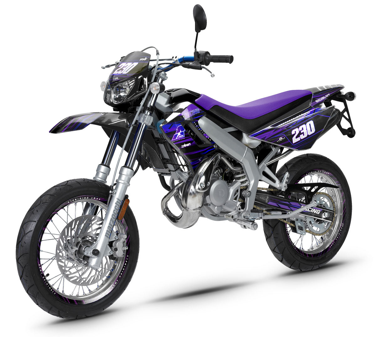 Kit déco 50cc Derbi DRD Racing D'or et de platine