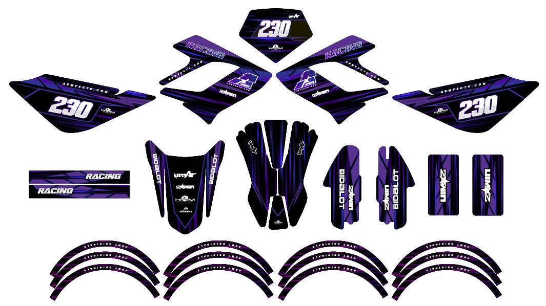 Kit déco 50cc Derbi DRD Racing D'or et de platine