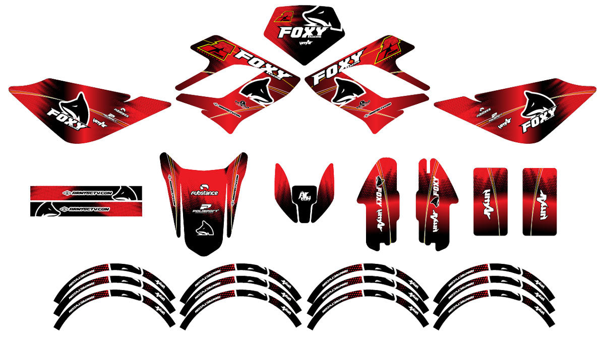 Kit déco 50cc Derbi DRD Racing Army Fox