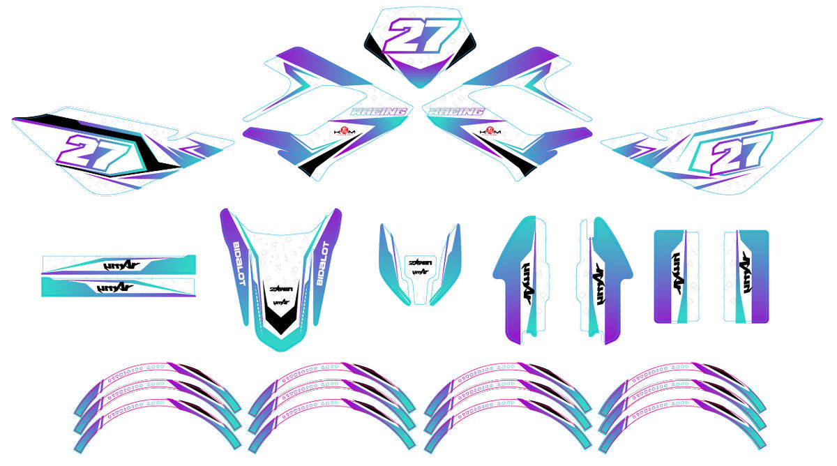 Kit déco 50cc Derbi DRD Racing Lys