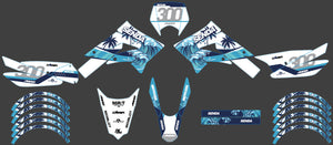 Kit déco 50cc Derbi Senda xtreme 2011-2017 Oceans - autocollants et pièces graphiques pour moto