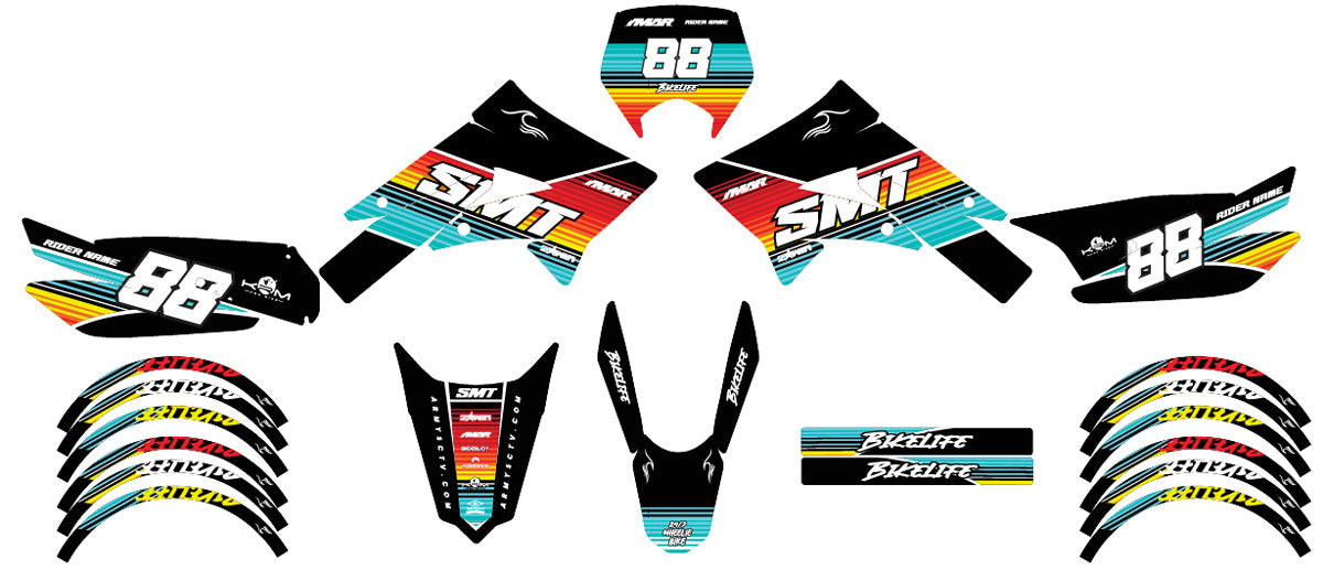 Kit déco 50cc Gilera SMT 2011-2017 Army Bikelife