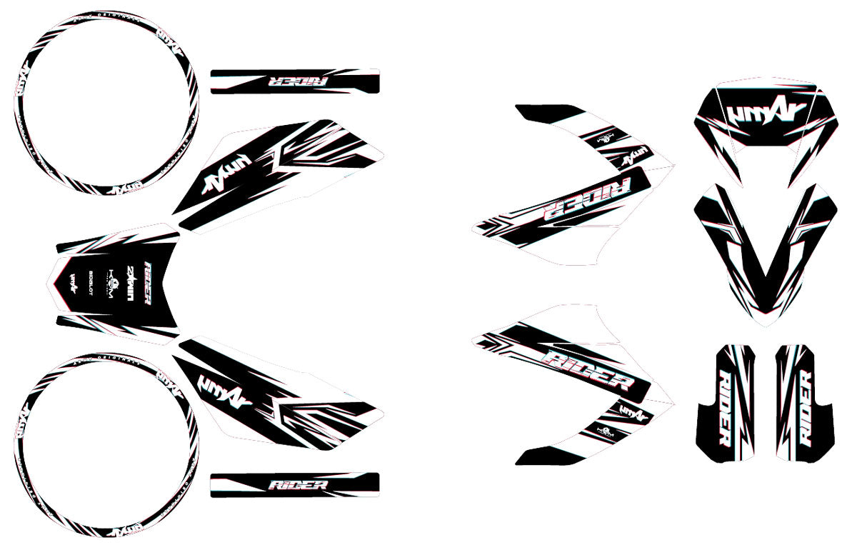 Kit déco 50cc Masai Rider 2012-2025 Glitch