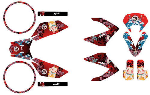 Kit déco 50cc Masai Rider 2012-2025 Arigato